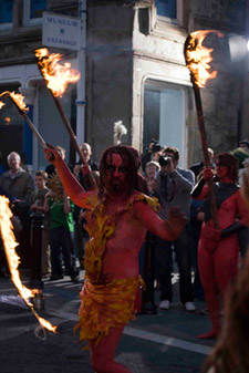 Fire bull whip fire performance scotland