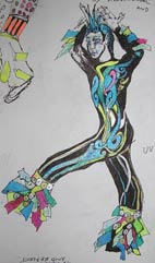 celtic knot performer design for walkabout dance and balloon modelling