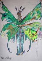 stilt walker faery costume design for walkabout entertainment