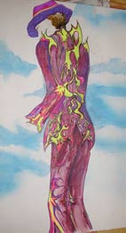 costume design for walkabout balloon modeller and magic