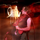 Stilt walker balloon modeller fire performer fire show fire art