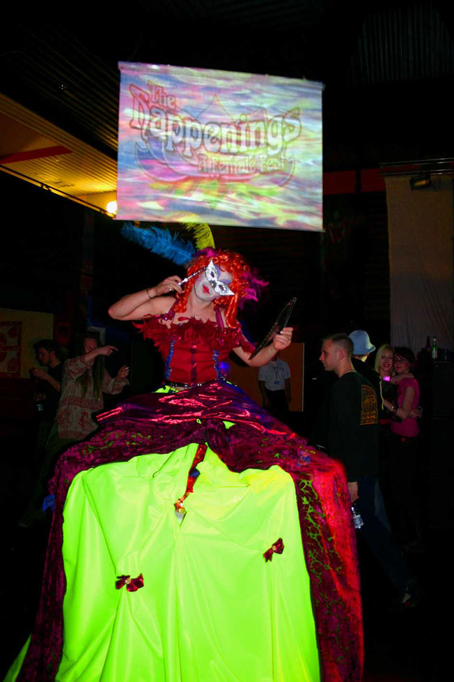 stilt walking student union northumbria university newcastle