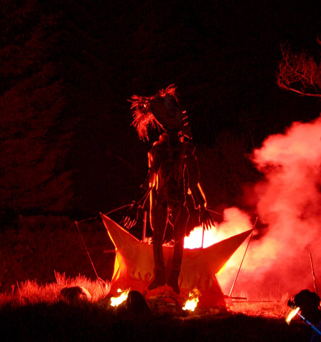 Kinetic Fire Sculpture for Knockengorch  Fire Show