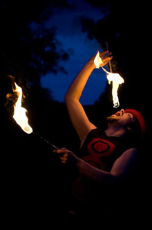 fire eater wedding fire show